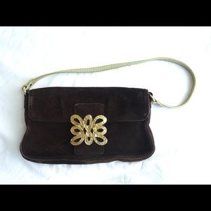 Kate Spade brown suede evening bag